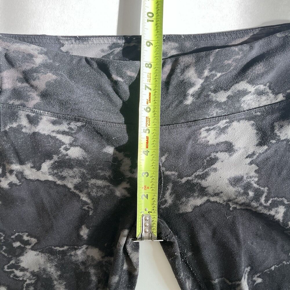Alo Yoga Goddess Ribbed Women Legging Pant High Waist Black Camo Ruched Medium - Picture 8 of 9